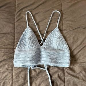 Hand Crocheted Cross Back Tank
